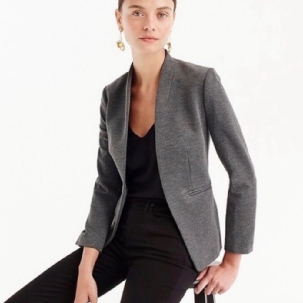 J.Crew Going Out 365 Stretch Twill Blazer in Heather Grey, Size 4